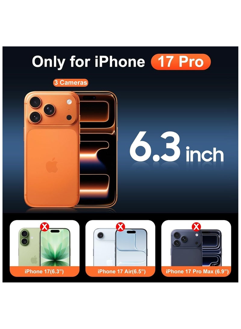 جراب iPhone 17 Pro شفاف غير لامع مع مسند مدمج قابل للتعديل، وغطاء هاتف مغناطيسي مقاوم للصدمات Mag-Safe لهاتف iPhone 17 Pro - Image 2